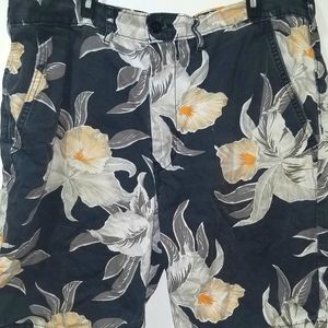 Men flower print shorts